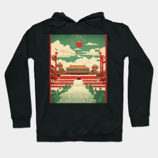 Forbidden City China Vintage Travel Poster Tourism Hoodie